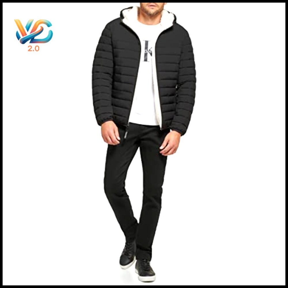 Lightweight Packable Down Jacket With Sherpa Lini… - image 5